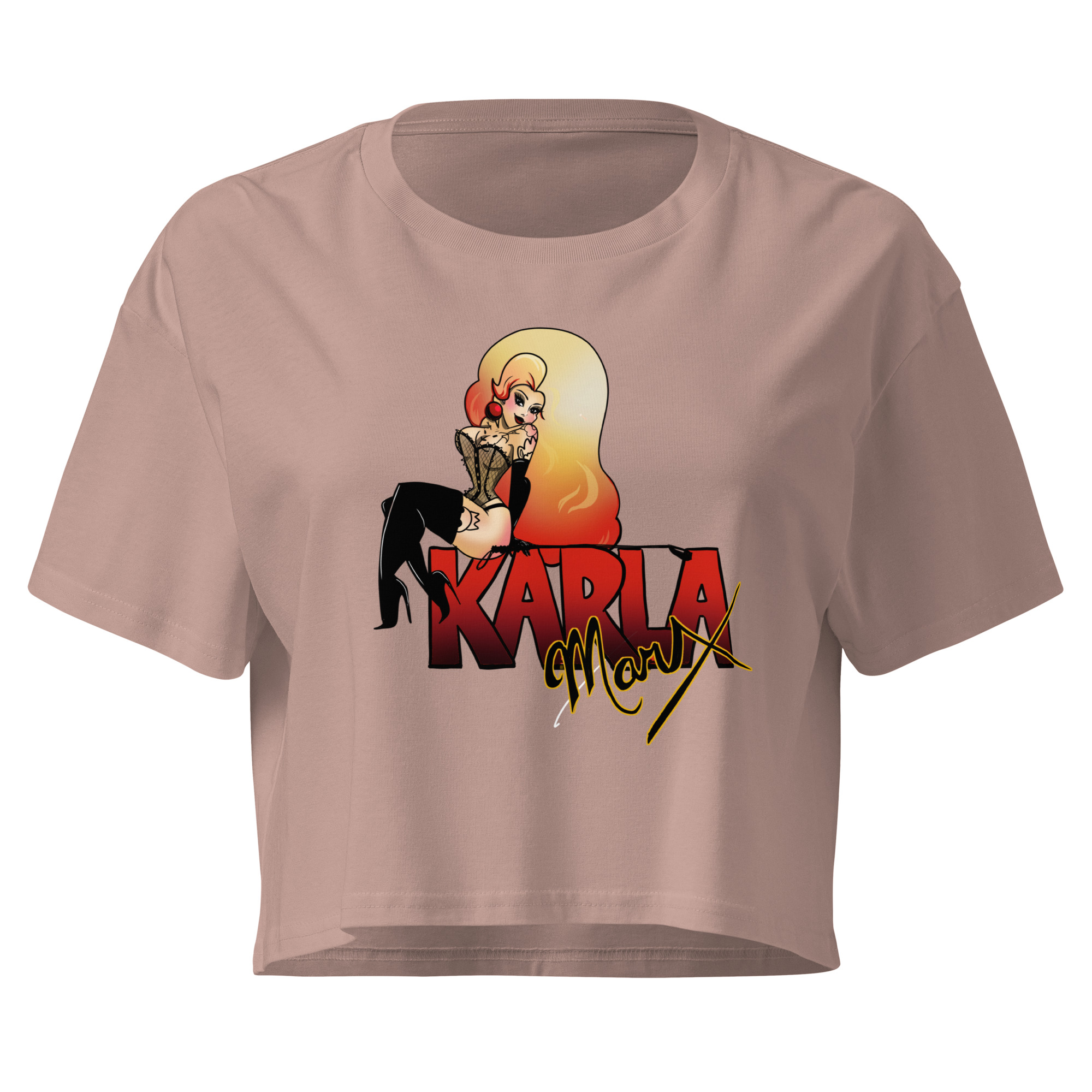 Karla Marx Graphic Crop Top - Image 3
